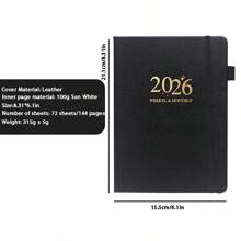 Modelo nuevo 2026, Cuaderno de papel de alta calidad, Suministros de oficina exclusivos para trabajadores de oficina y estudiantes, Con un enchufe de bolígrafo integrado para una fácil portabilidad, Útiles escolares, Vuelta al cole