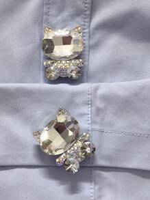 2pcs Button Cover For Shirt Flower Cufflinks Covers Flower Sleeve Button Clip On Button For Dress Wedding Tux Decoration Button Clothing Accessories Gifts