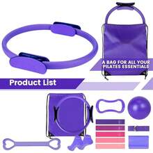 13pcs Pilates Essential Set - ABAHUB Home Pilates Equipment Kit - Purple - View 3