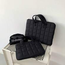 Bolsa portátil premium para laptop de 14" y 15.6", maletín y organizador de documentos - Negro - Ver 10