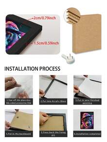 1/3 件，可选框架，赛博朋克风格，猴子帆布墙艺术装饰，动物主题，带框架的墙壁艺术，适用于卧室、浴室、房间和家居装饰。