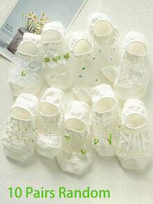 1/8/16 Pairs Summer Thin Crystal Socks, Hollow Breathable Short Socks, White Invisible Ankle Socks, Ultra Thin Mesh Net Socks Christmas Gift - Multicolor - View 10
