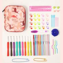 New Crochet Hook Case Without Hooks And Accessories, Zipper Storage Organizer Bag With Web Pockets For Various Crochet Needles/Knitting Accessories/Crochet Hook Kit Tools, Lightweight, Easy To Hold