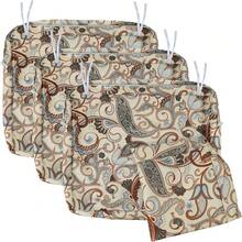 Local Delivery- Outdoor Cushion Slipcovers Waterproof 4 Pack Patio Chair Seat Cushion Covers With Zipper And Tie, 22 X 20 X 4 Inch, Replacement Cover Only - Vintage - View 1