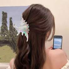 1pc Seashell Hair Clip, Hair Claw, Ocean-Themed Hair Accessory, Headpiece, Updo Hair Pin, Bohemian Acrylic Fashion Hair Accessories Animal Claw Clips Fall Winter For Vacation Outfits Woman