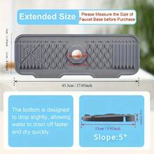 1 件硅胶水槽防溅罩、水龙头滴水收集托盘和干燥垫、多功能厨房和浴室水槽配件、防滑洗碗皂和海绵架、厨房台面防溅保护器、房车、吧台、厨房水槽水龙头垫、水龙头防溅罩、厨房水槽防溅罩