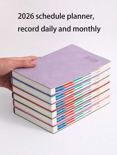 2025/2026 新款笔记本 - 200/360 页，带笔筒，软皮封面，适合商务会议、学校、家庭和日常浪漫使用