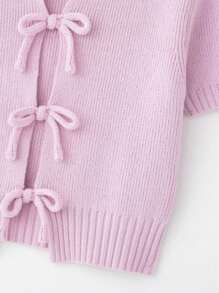 DEEKA Nouvelle arrivée printemps été Top tricoté femme chic décontracté minimaliste avec décoration de nœud