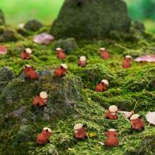 5/25/50/100Pcs Mini Highland Cow Figurine Cute Highland Cow Statues Decor Handmade Resin Sculpture Ornament For Decorations Home Bathroom Kitchen Garden Office Desk Miniature Moss Landscape