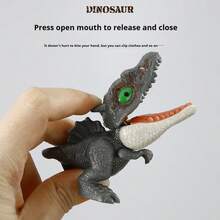 1 pièce Poupée dinosaure qui mord les doigts des enfants (avec sac OPP), modèle réaliste de Tyrannosaure Rex avec articulations multiples, poupée dinosaure qui pince les doigts, objet de collection, différents modes de jeu amusants, peut être utilisé comme décoration de bureau, cadeau durable pour l'anniversaire des enfants, Thanksgiving, Noël, Halloween