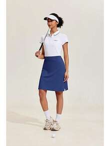 Golf Skirts For Woman With Pockets Silicone Grippers Tennis Skirt Inner Shorts Athletic Pickleball Running Skort - Màu xanh hải quân - Xem 5