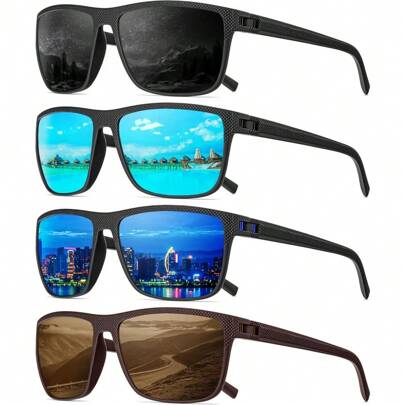 Local ShippingMen's Polarized Sunglasses, Men's Polarized UV Resistant Sunglasses, Lightweight Sunglasses, Suitable For Driving, Fishing, Golf