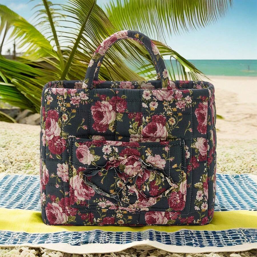 Large Capacity Fabric Storage Baskets Laundry Baskets with Easy Carry Handles Laundry Hampers - Estampado floral 3544 - Ver 1
