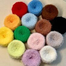 全新仿貂毛纱线，DIY手工包包、玩偶、衣服、围巾、钩针编织柔软纱线 - 3mm - 查看 12