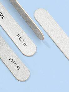 50/30/10pcs Thin Wood Sandpaper Nail Files, 100/180 Mesh Wood Sandpaper Grinding Files, 180/240 Mesh Double-Sided Polishing Files, Professional Manicure Polishing Files, Boat-Shaped Pedicure Double-Sided Wooden Polishing Files, Suitable For Natural Nails, Home Salons, Crystal Nails, Etc. - Multicolor - View 7