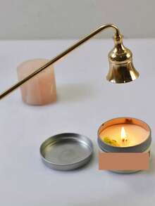 1pc Multi-Color Metal Candle Snuffer - Elegant Handle Design For Flame Extinguishing, Holiday Home Decor Gift For Christmas, Valentine's, Birthdays & Thanksgiving, Festive Accessory | Sophisticated Style | Robust Construction