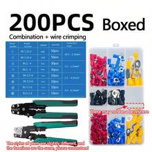 2.8 毫米、4.8 毫米、6.3 毫米公母铲形连接器套件，15 件压接端子电连接器，包括铲形、环形、叉形线连接器的电端子