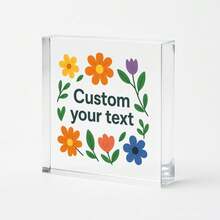 1pc Acrylic Decor, Personalized Gift For Mom, Customizable Name Plate, Home Decor, Mother's Day Gift, Bedroom Decoration, Personalized Room Decor, Customizable Photo Gift - Coral Orange - View 7