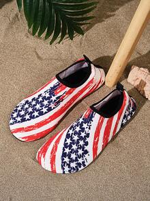 1 双成人男女通用运动水鞋，速干，防滑，软底，适合海滩、游泳、潜水、浮潜 - 紅藍 - 查看 6