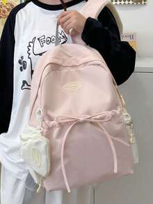 可爱清新的蝴蝶结装饰，适合初中女生、小学生、青少年，可用于学生书包、教室书包和旅行包，也适合高中女生书包，内含零花钱。 - 彩色 - 查看 3