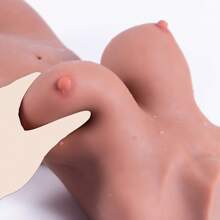 Lifelike 3-IN-1 Female Torso Sex Doll For Men Supple Skin Boobs & Realistic Vagina & Built-In Skeleton 3D Buttocks Male Masturbator Silicone Adult Pleasure Sextoy Pocket Pussy