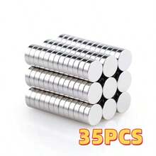 35 chiếc nam châm bảng trắng hình tròn 15x2mm, thích hợp sử dụng cho văn phòng, tủ lạnh hoặc nhà bếp, nhiều tình huống khác nhau - Bạc - Xem 5
