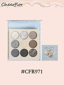 CHEERFLOR 彩妆盘，哑光闪光粉眼影盘，显色度高，持久亮泽闪光眼影，轻盈顺滑，带镜子，高光轮廓腮红粉一体式彩妆盘 - CFR971 - 查看 10