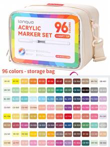Set de 9 marqueurs de peinture acrylique, pointe souple grande capacité, macaron minimaliste, gris, marron, coloré, noir, convient pour les livres de coloriage, la peinture d'étudiants, le dessin de bandes dessinées, l'art sur papier non transparent, le graffiti DIY, les crayons de couleur, les pierres, le verre, la céramique, les métaux, 126 couleurs disponibles, indispensable pour la rentrée scolaire - Multicolore - Voir 30