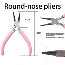 3pcs Jewelry Plier Set, Include Pointed Nose Plier, Round Nose Plier, Bent Nose Plier, Tweezer, Mini Comfortable Grip Craft Plier, Suitable For Wire Bending, Repair, Gripping Objects, Jewelry Making, DIY