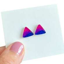 Colorful Cute Shiny Mini Earrings, Festive Mood Flag Ally Earrings