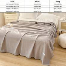 1 件柔软舒适的华夫格纱布毯，亲肤，纯色，适合床、沙发、枕头 - 非常适合放松和依偎 - 雲灰色 - 查看 3