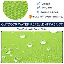 Local Delivery- Outdoor Cushion Slipcovers Waterproof 4 Pack Patio Chair Seat Cushion Covers With Zipper And Tie, 22 X 20 X 4 Inch, Replacement Cover Only - Green - View 2