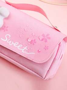 大容量、高品质、极具吸引力的文具袋，2025 年新款，适合男孩和女孩，学生铅笔盒和文具袋，带有灵感设计，返校，学校用品，铅笔袋，书包 - 彩色 - 查看 5