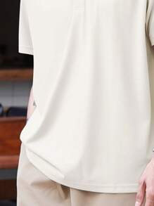 CAMEL CROWN Tricou polo pentru bărbați, cu uscare rapidă, primăvară și vară, cu mânecă scurtă, pentru exterior, cu uscare rapidă, sport casual, cu guler.