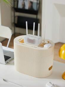 1 juego Caja de almacenamiento para router, caja deorganizador de cables de TV, caja de almacenamiento retro para regleta, cubierta protectora multiusos para enchufes para evitar que los niños la toquen