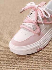 LISM 1 双女士时尚休闲轻便运动鞋，百搭学生装 - 粉色 - 查看 4