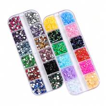 12pcs Resin Diamond Gems, Assorted Sizes, AB Flat Back Round Rhinestones, 3D Colorful Gemstone Jewels For DIY Decoration On Shoes, Clothing, Apparel, Phone Cases