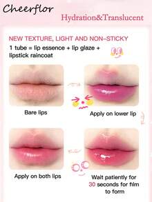CHEERFLOR 镜面水润唇彩、玻璃唇彩、水润轻盈、布丁果冻质地、钻石丰唇彩、液体唇膏、 - CFR940 - 查看 7
