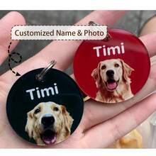 Thẻ định danh thú cưng tùy chỉnh, có thể sử dụng ảnh và tên thú cưng, bao gồm thẻ định danh chó, thẻ tên chó, thẻ định danh thú cưng, thẻ chó cá nhân hóa, thẻ định danh mèo, thẻ đeo cổ cho chó, thẻ cho mèo. - Nhiều màu - Xem 3