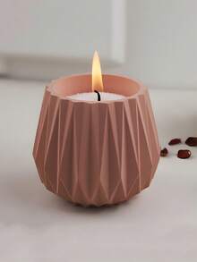 DIY钻石形收纳盒水泥石膏树脂铸造模具香薰蜡烛罐蜡烛容器石膏模具手工多肉花盆混凝土粘土模具家居装饰摆件 - 白色 - 查看 5