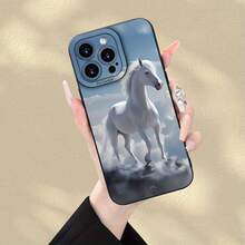 Funda protectora de teléfono suave de alta calidad con diseño de caballo blanco, elegante y popular, hermosa e interesante, moderna y simple, funda protectora de teléfono creativa personalizada, a prueba de golpes y anti-caídas, resistente a las manchas y duradera, adecuada para  17.17 Pro...17 Pro Max...17 Agua. 16.16 Pro...16 Pro Máx.16 más.. 15.15 Pro Max...15 Pro...15 más.. 14.14 Pro...14 más..14 Pro Max... 13.13 Pro...13 Pro Max...12.12 Pro...12 Pro Max...11.11 Pro...11 Pro Máx.XR.X.XS.XS máx.Se.MiNi. El regalo perfecto para las fiestas o cumpleaños para la novia, el novio, la esposa, el marido, el amigo o para uno mismo. - Negro 2324 - Ver 3