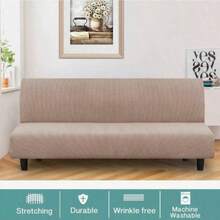 Funda De Sofá Cama Protectoras Grandes Cubre Salas Elásticas - Caqui - Ver 4