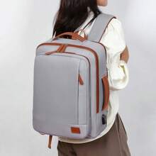 The New Business Backpack Has A Large Capacity And Is Suitable For Both Men And Women. It Is A High-End Computer Backpack And A Multi-Functional Casual Backpack - Grey - View 3