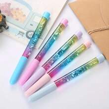 20 Pieces Of Flowing Sand Pen, Fairy Wand Gel Pen, Fresh And Cute Creative Ins Girlish Heart Fairy Pen, Magic Colorful Signature Pen School Supplies, Back To School