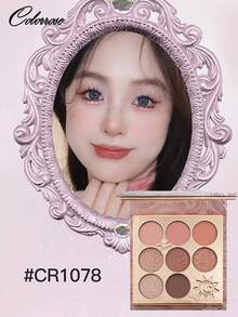 COLORROSE Paleta de Sombras Brilhante Fosca em Pó, Paleta de Maquiagem, Alta Pigmentação, Sombra Brilhante Duradoura, Leve, Suave, com Espelho, Iluminadores, Pó Contorno e Blush, Tudo em Uma Única Paleta de Maquiagem - CR1078 - Visão 3