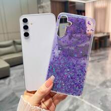 亮片 1 件树脂渐变液体闪光手机壳适用于 Galaxy A15、A25、A35、A55