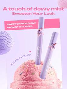 COLORKEY Soft Matte Lip Gloss, Lip Tint, Liquid Lipstick, Moisturizing Matte, Long-Lasting, Non-Stick, Waterproof, Fade-Resistant, Lip Care, Creates Refined Lip Makeup. Cosmetic Brand Product Suitable For Women And Girls, Ideal For Autumn/Winter Season, Can Create Latte Makeup, Y2K Makeup, 90s Makeup, Cool Girl Makeup, Lip Makeup Matching, Bridal Makeup, Valentine's Day Gift - O308 Kapok After Rain (Ice Cream Dream Edition) - 查看 4