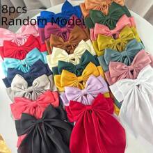 1pc /Multi-Piece Set Large Any Color Silky Soft Satin Ladies' Bow Hair Accessories – Large Bow Clips, Bow Hair Clips, Women's Hair Hoops French Hair Accessories, Hair Clips, Women's Accessories, Hair Accessories