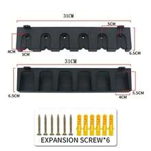 Estante de almacenamiento para caña de pescar, soporte para caña de pescar montado en la pared con 6 agujeros, marco fijo de pantalla Vertical y Horizontal, 1 Uds. Y6BE - EVA Vertical - Ver 11