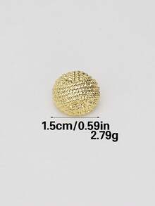 10pcs/Set Crocheted Cable Knitting Pattern Round Vintage Metal Buttons, Suitable For Coats, Jackets, Suits, Uniforms In Autumn/Winter, DIY Sewing Accessories - Multicolor - View 19